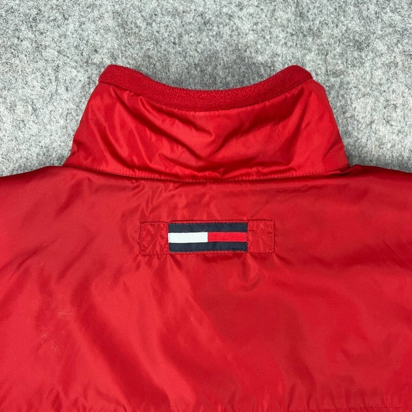 Tommy Hilfiger Jacket Mens Extra Large Blue Red Fleece Lined Nylon Full Zip Y2K - Picture 11 of 16